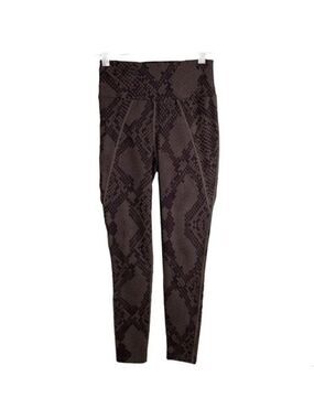 Guess Snake Print Brown Tights Active Leggings Spandex Womens Size Small
